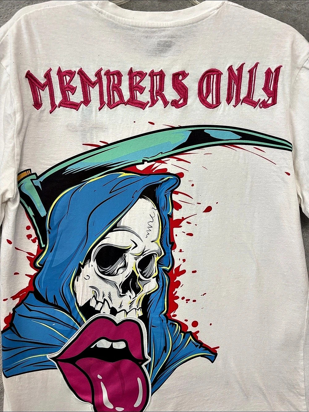 Members Only Men's Graphic Tee White Medium